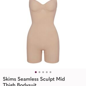 SKIMS Seamless Sculpt Mid Thigh Bodysuit - Nude. Just need a bigger size.